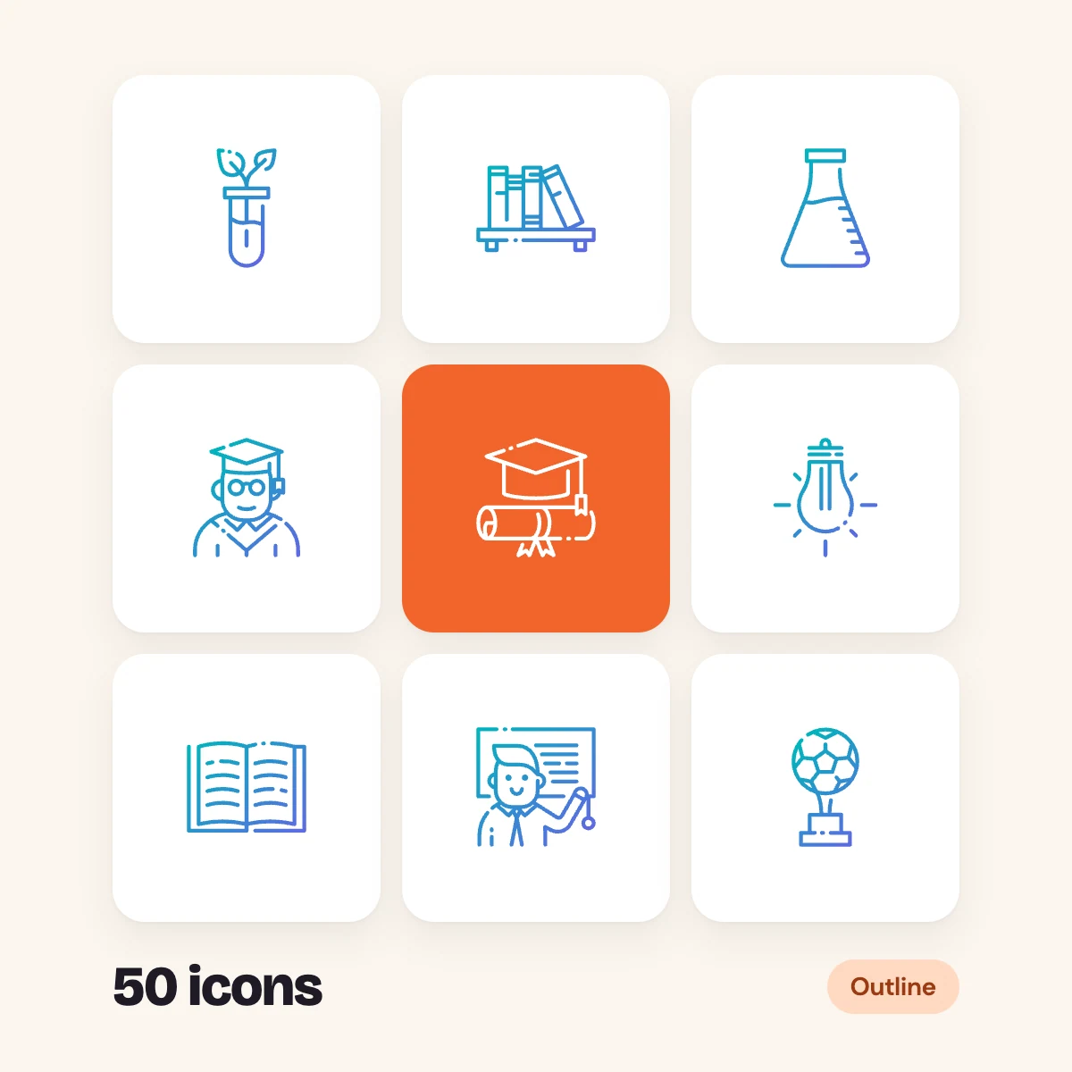 Academy Outline Glyphs