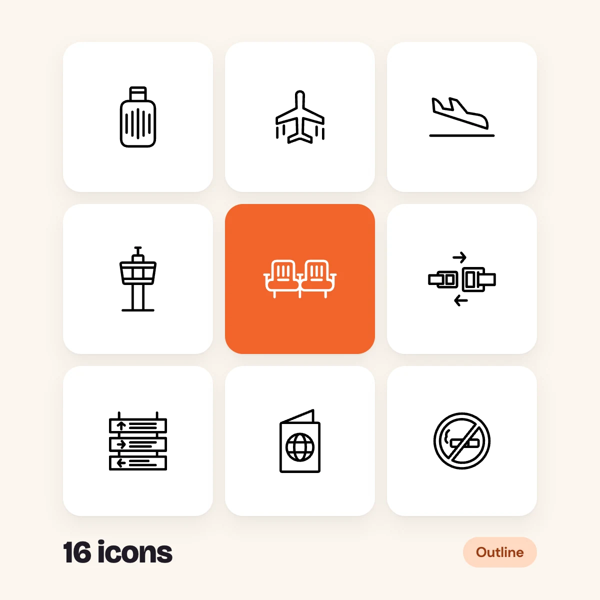Airport Outline Glyphs