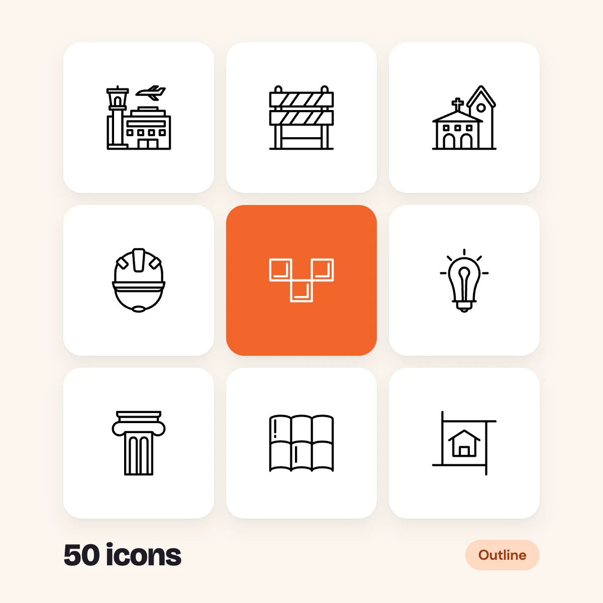 Architecture Outline Glyphs