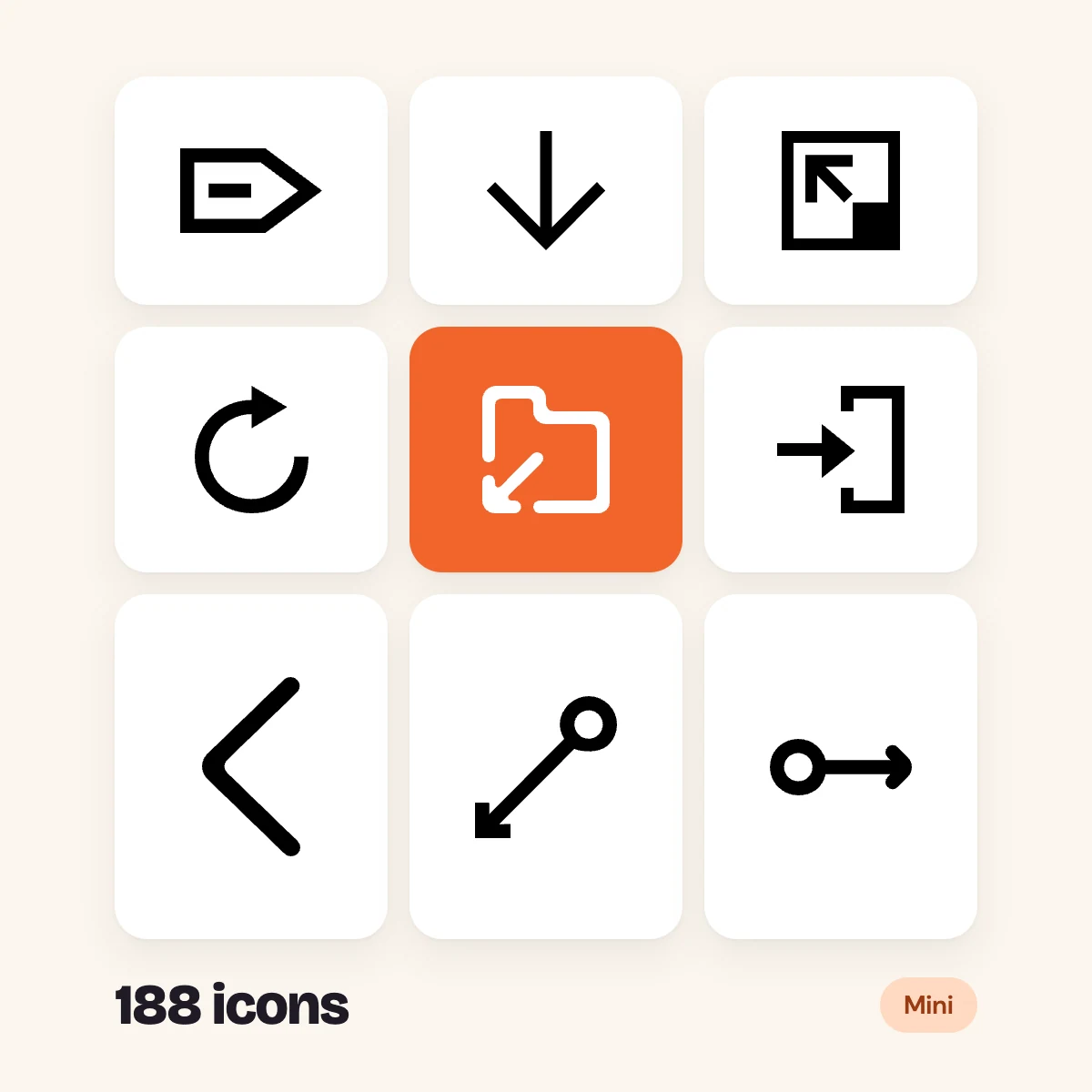 Arrows and Navigation Mini Glyphs