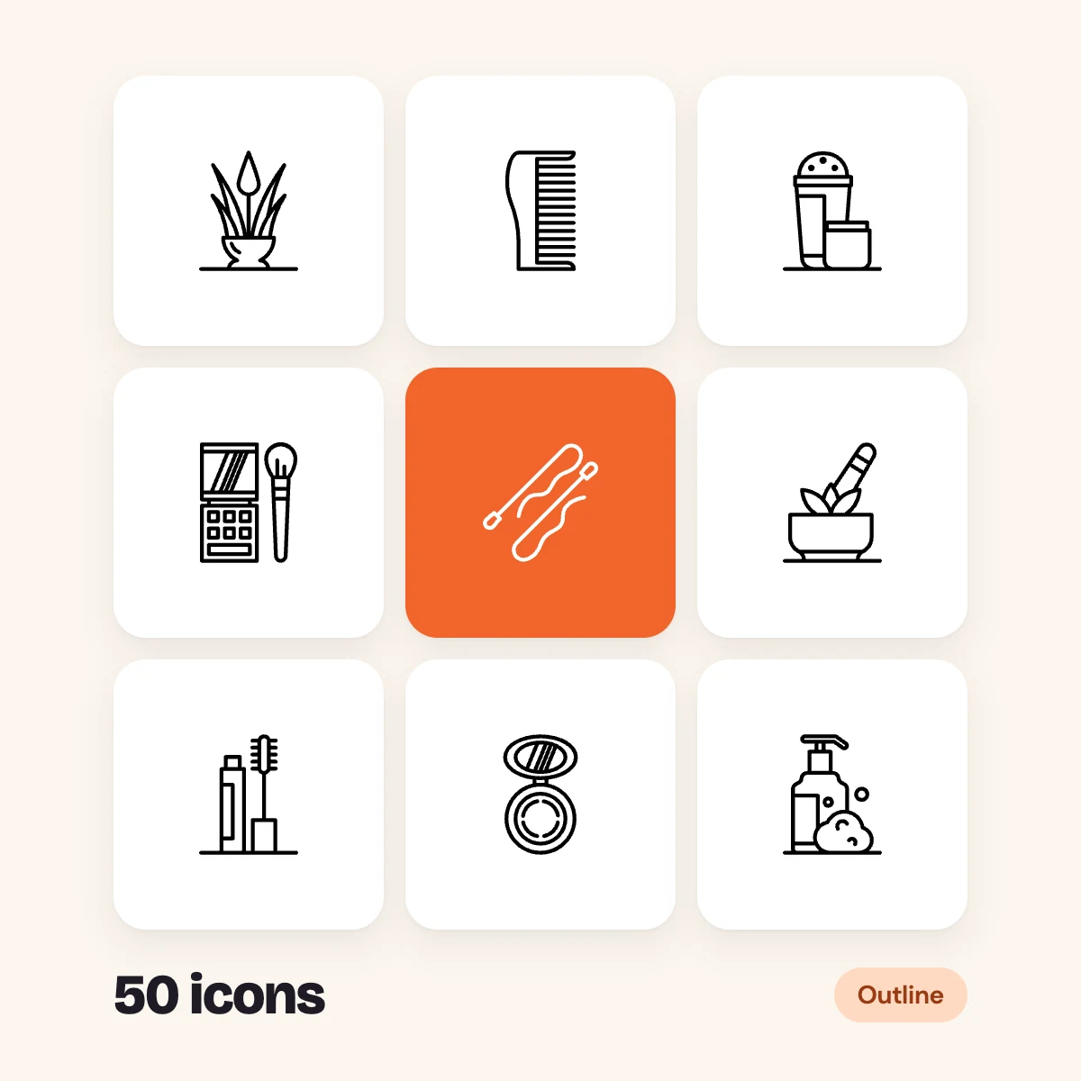 Beauty Black Outline Glyphs