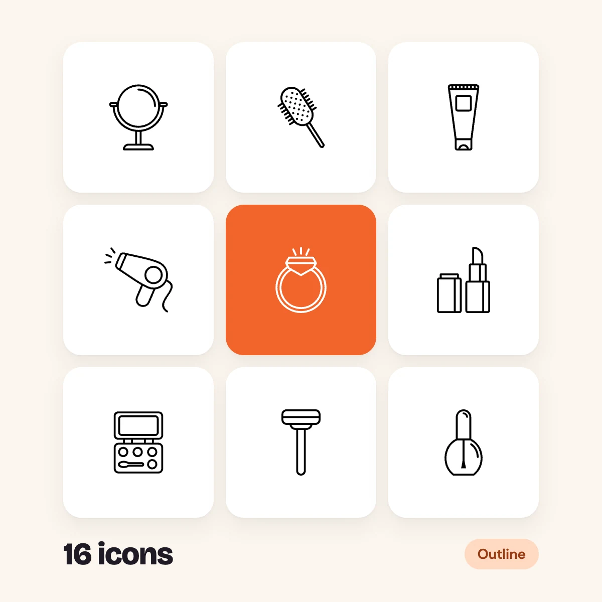 Beauty Outline Glyphs Vol. 2