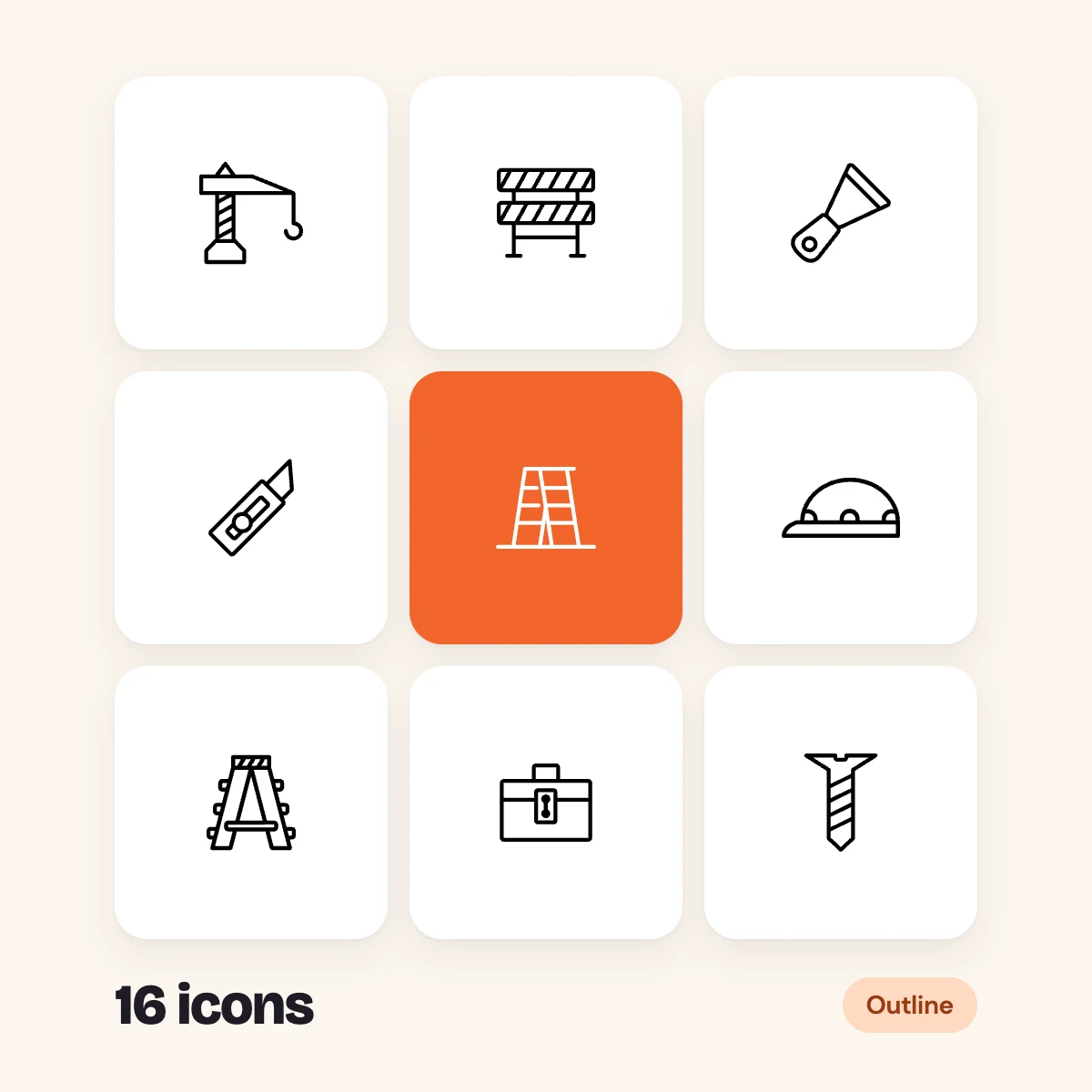 Construction Outline Glyphs Vol. 2