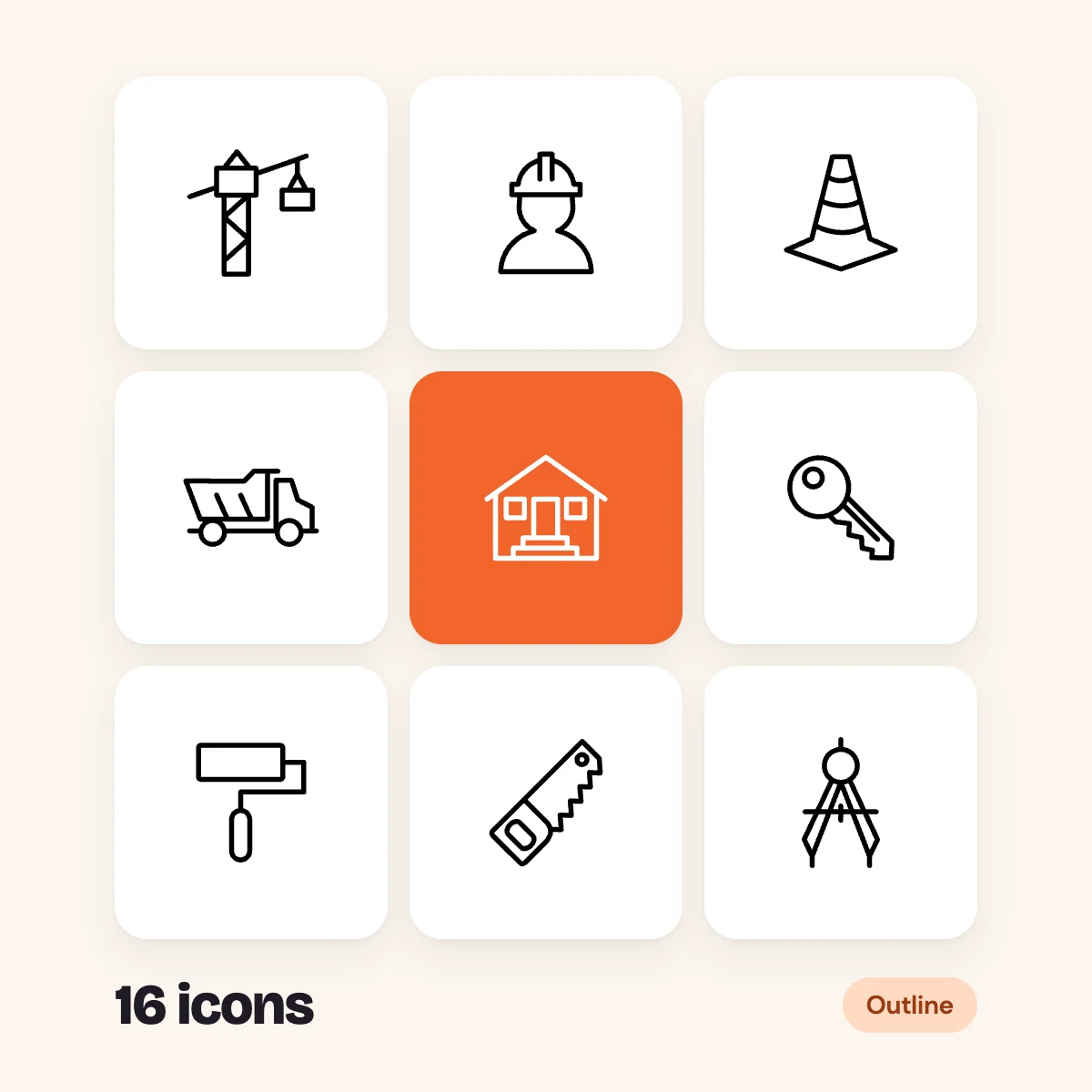 Construction Outline Glyphs Vol. 3