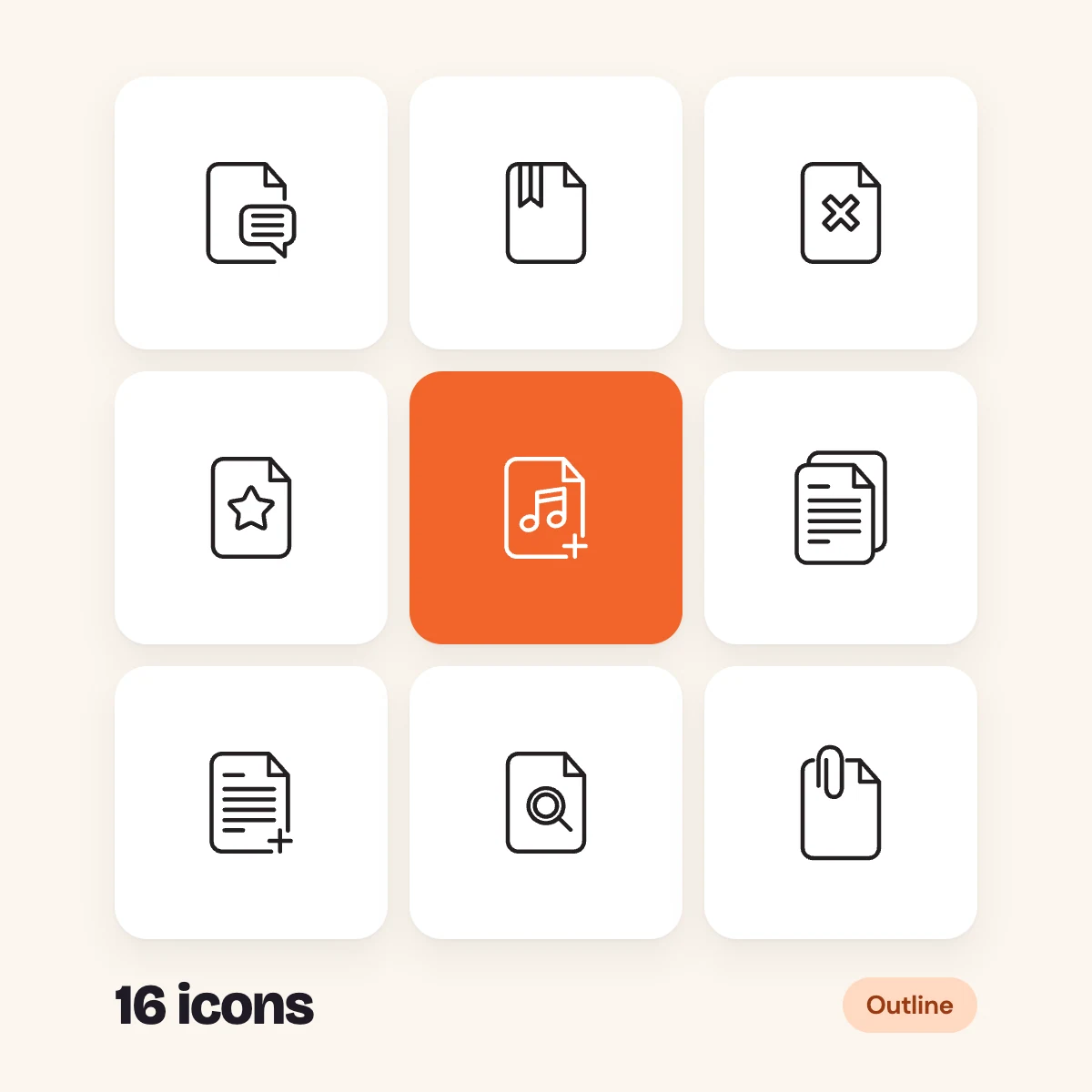 Documents Outline Glyphs
