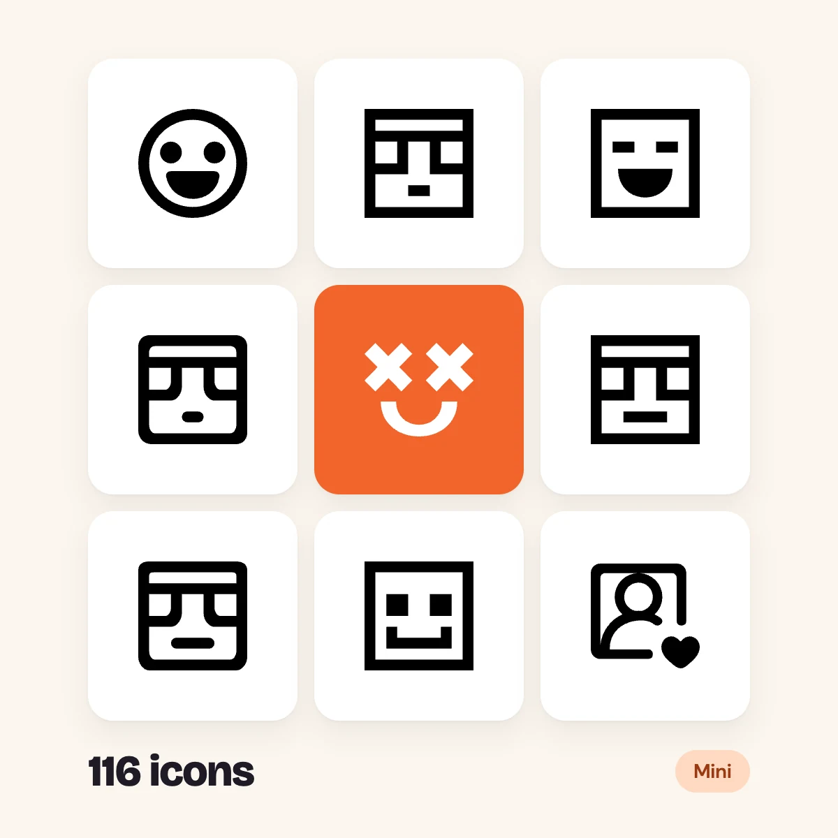 Faces and People Mini Glyphs Vol. 2