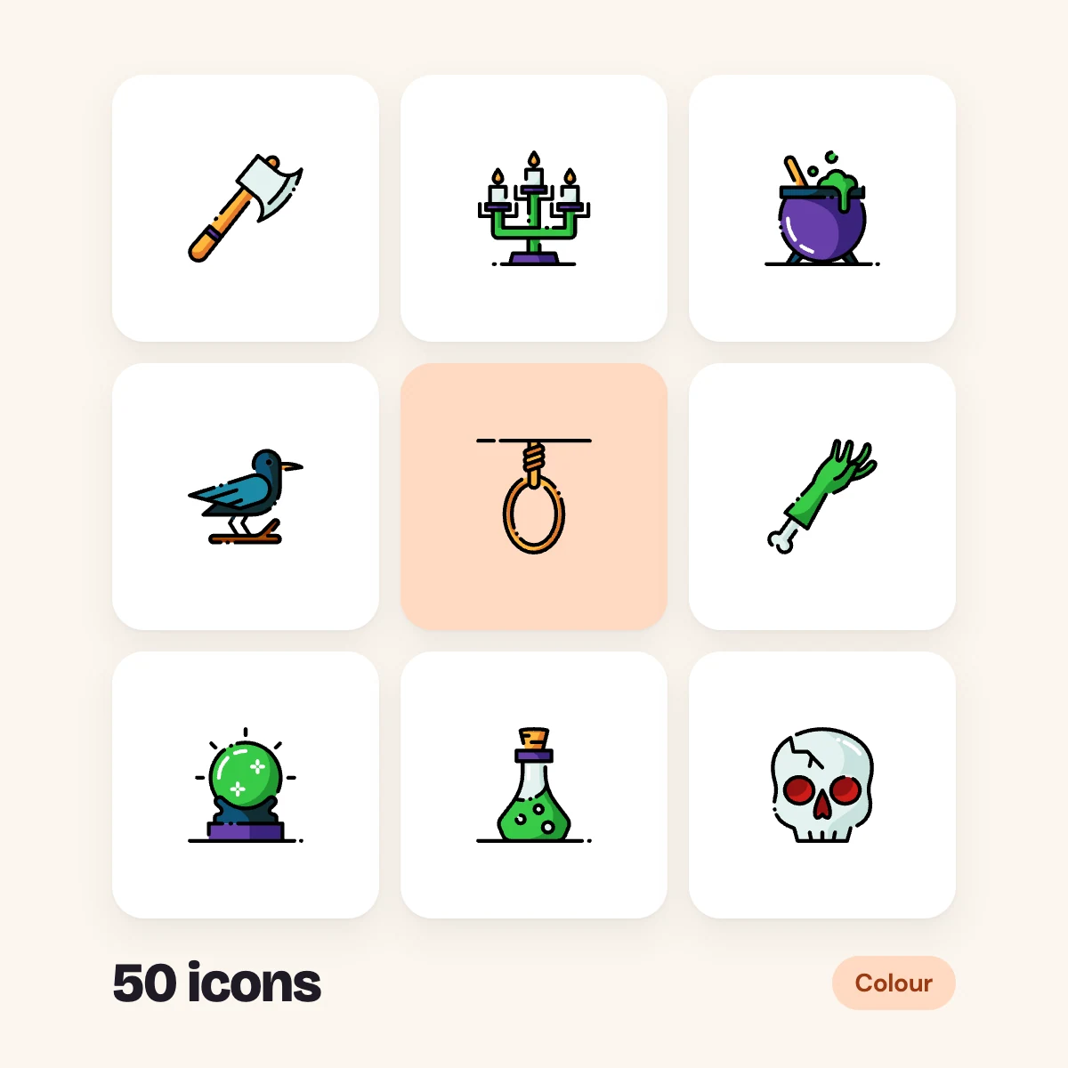 Halloween Colour Glyphs