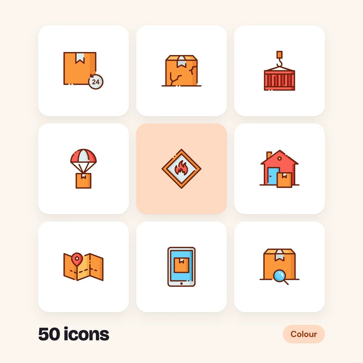 Logistics Colour Glyphs
