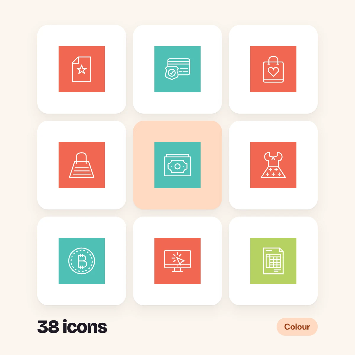 Online Store Colour Glyphs