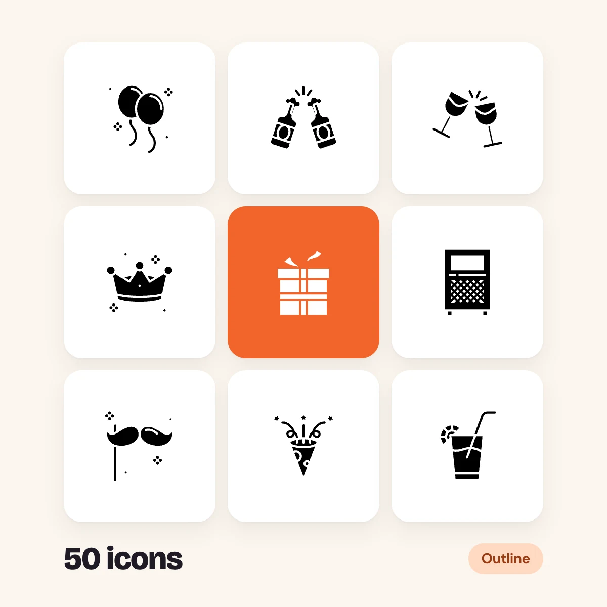 Party Outline Glyphs