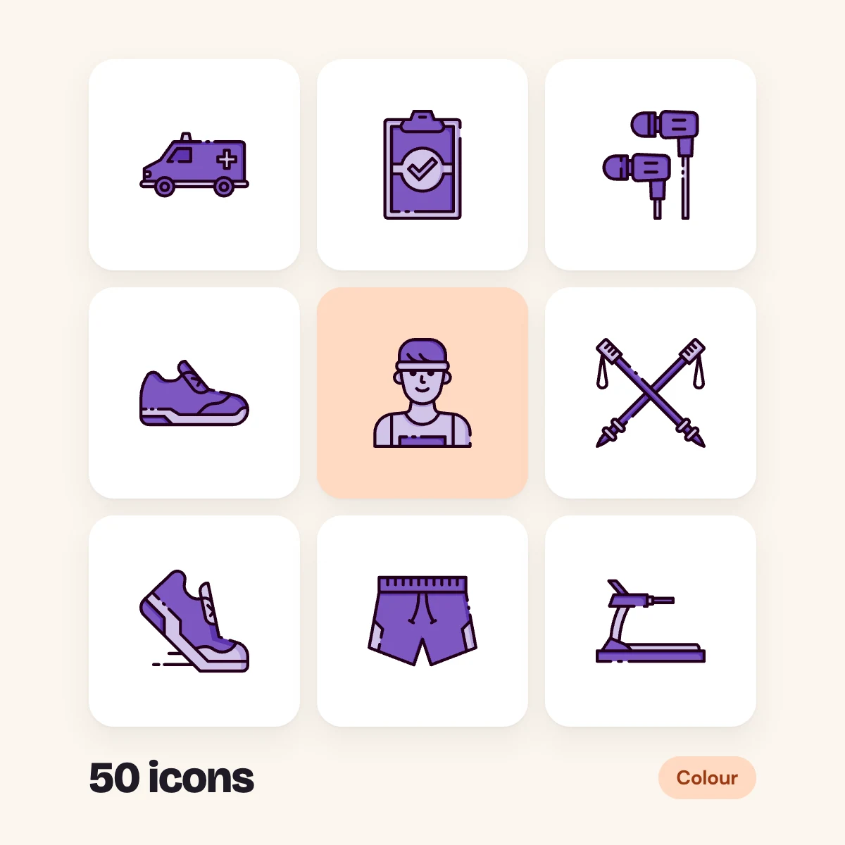 Running Colour Glyphs