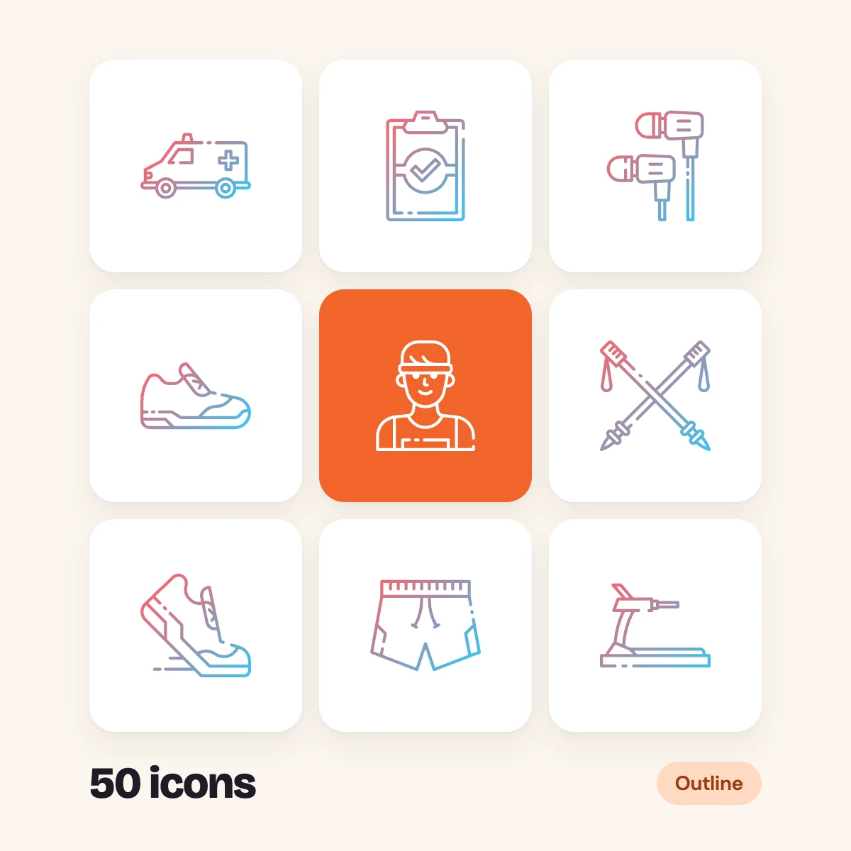Running Outline Glyphs
