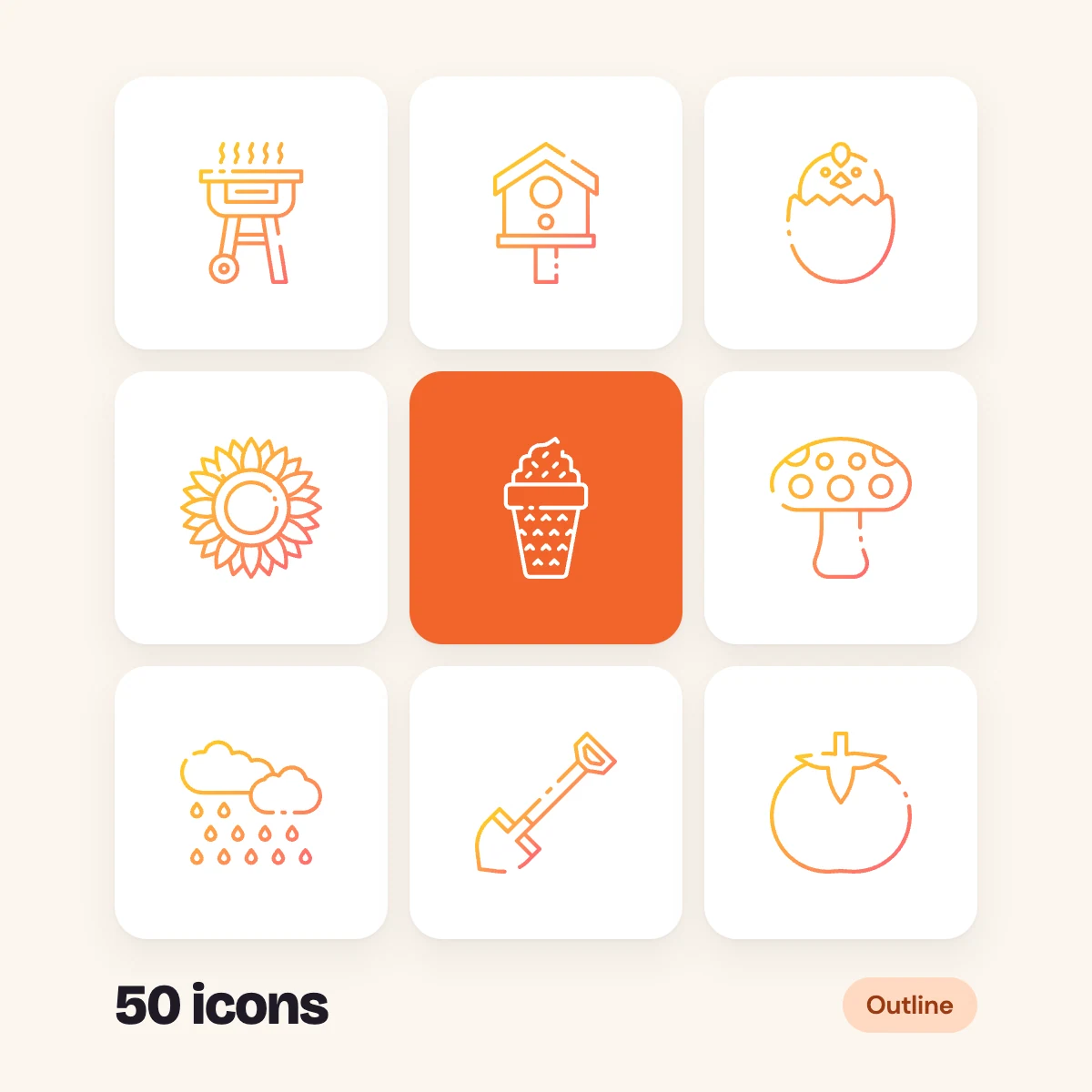 Spring Outline Glyphs