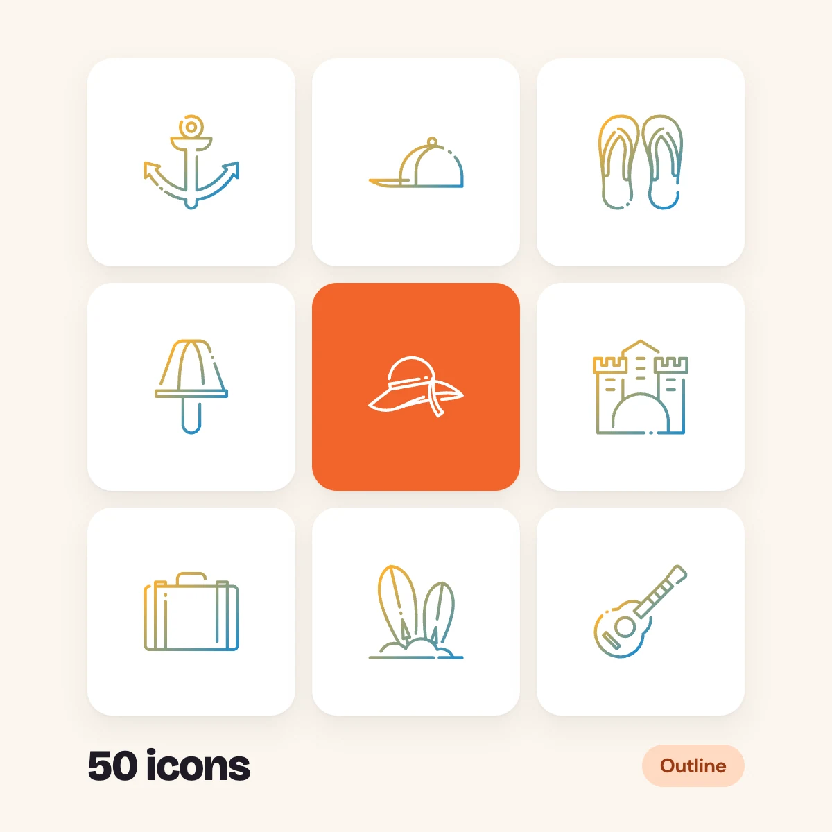 Summer Outline Glyphs