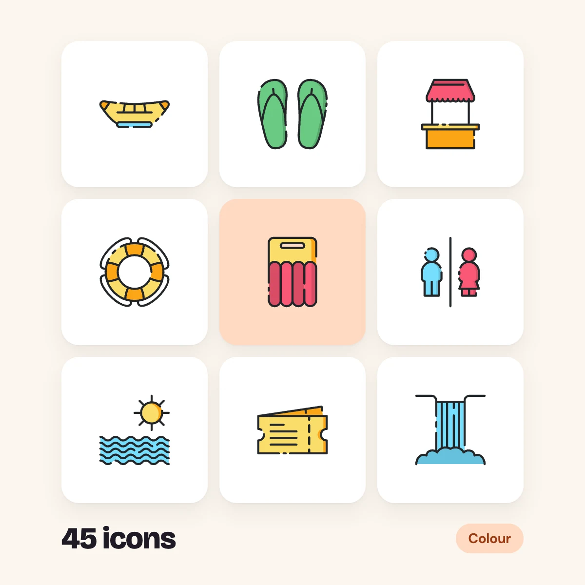 Swimming Colour Glyphs