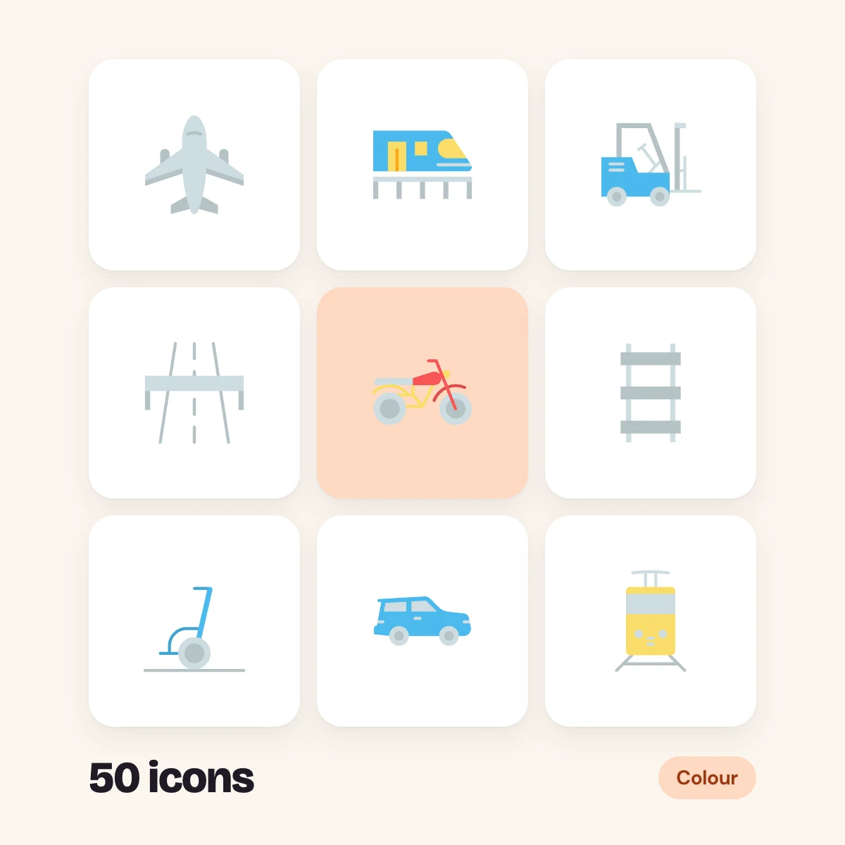 Transportation Colour Glyphs