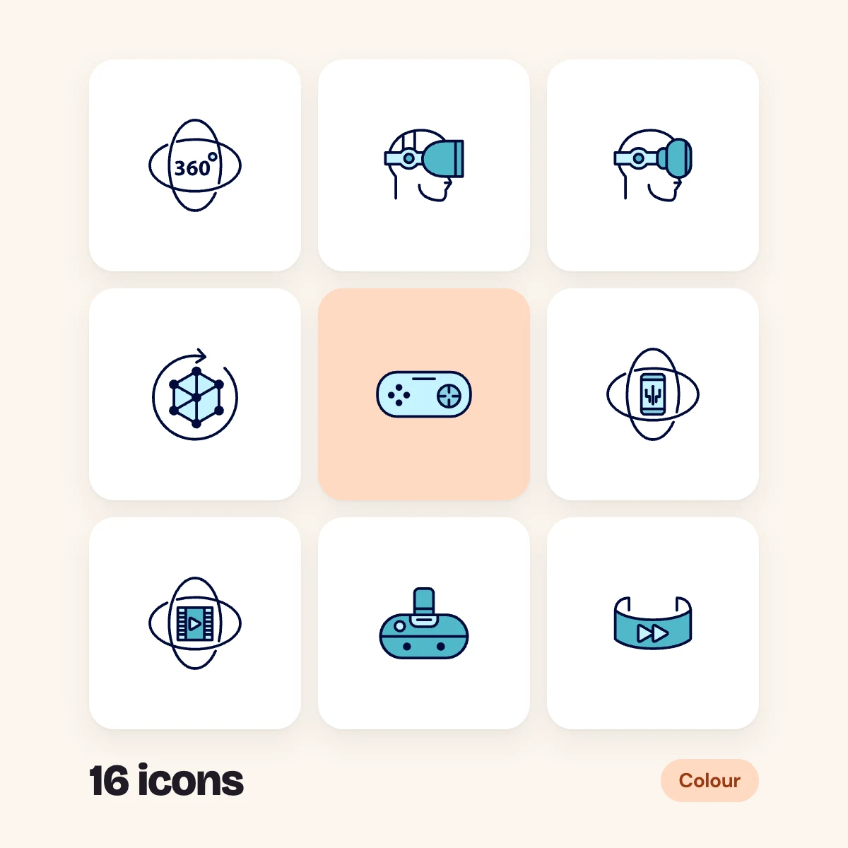 Virtual Reality Colour Glyphs