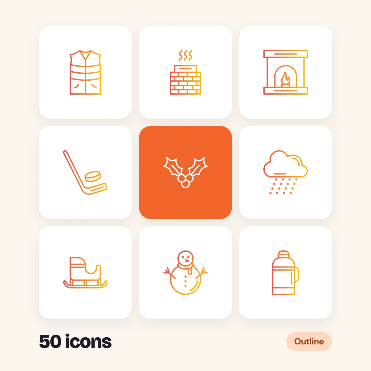 Winter Outline Glyphs